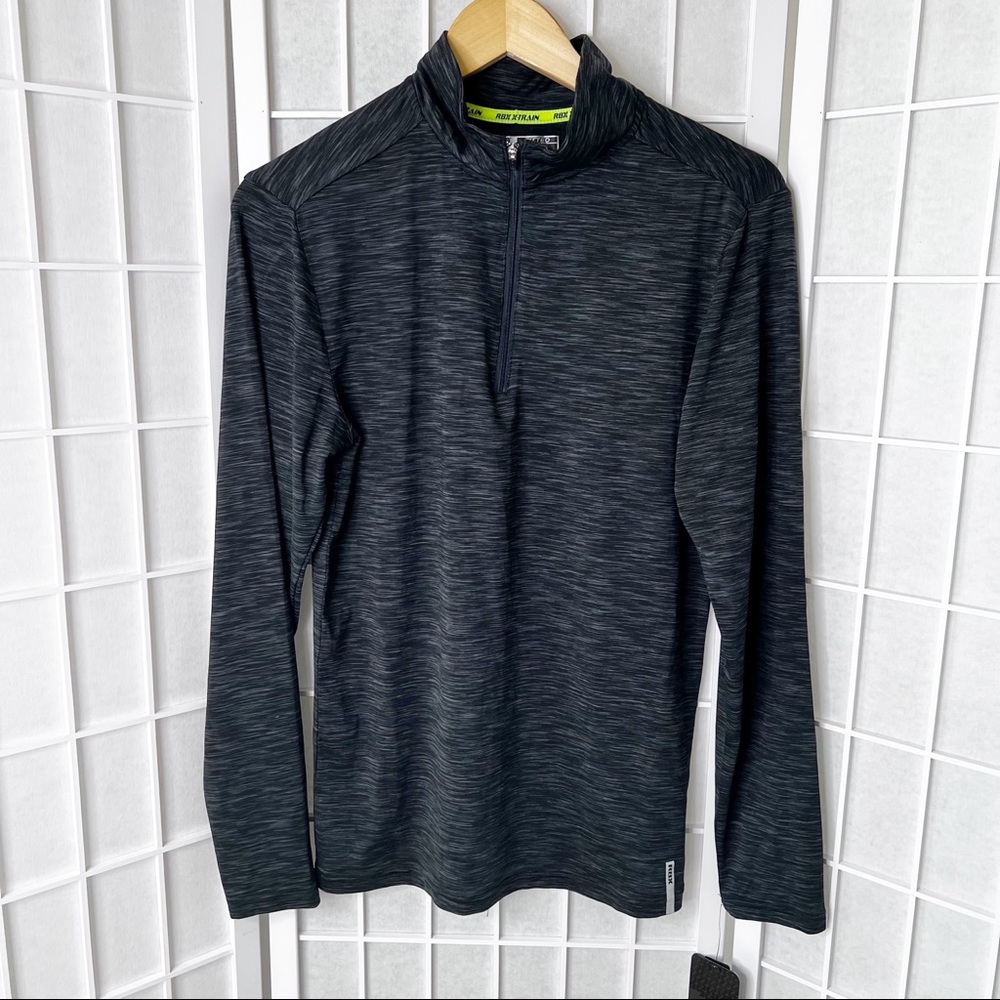 NWT RBX Activewear Dark Gray Quarter-Zip Pullover Jacket | Small Fitted
